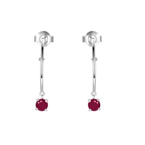 Ruby Open Hoop Earrings