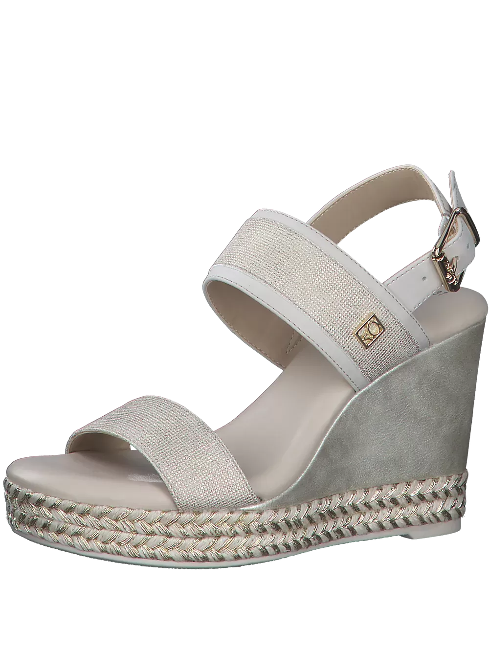 S Oliver Wedge Sandal Champagne