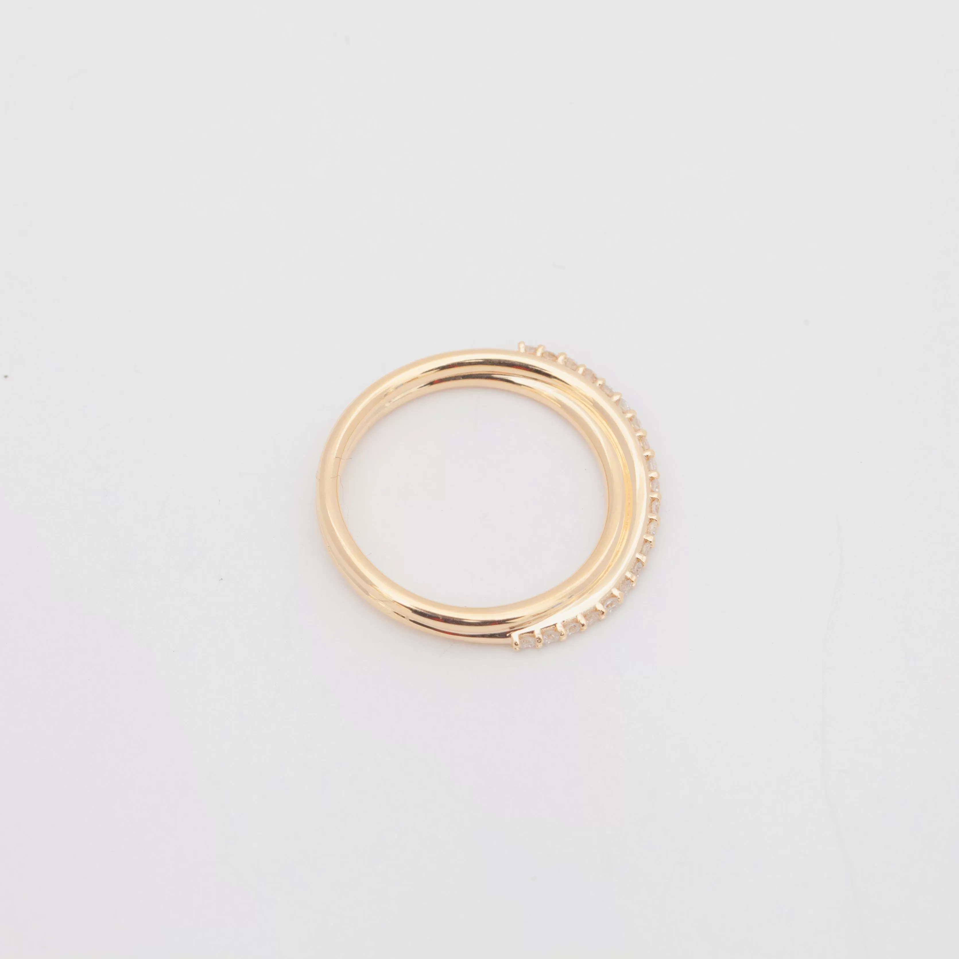 Small Demi-Pavé Current Ring