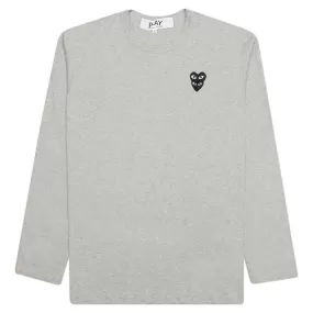 Stacked Heart L/S T-Shirt - Grey