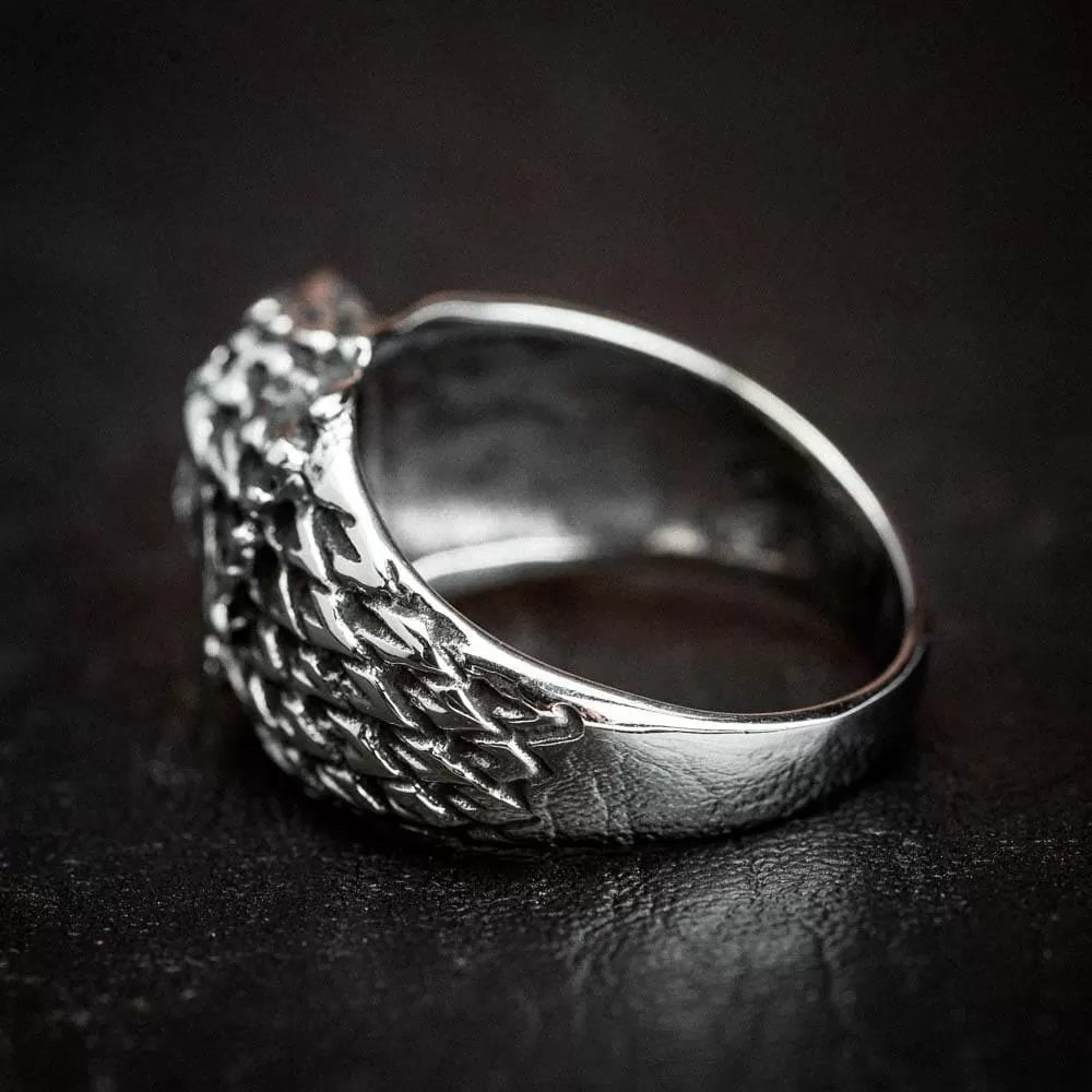 Stainless Steel Eagle Head Ring