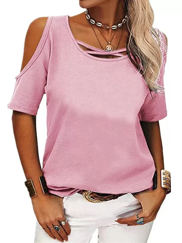 Stylish Burgundy Women's T-shirt with Various Neck Styles