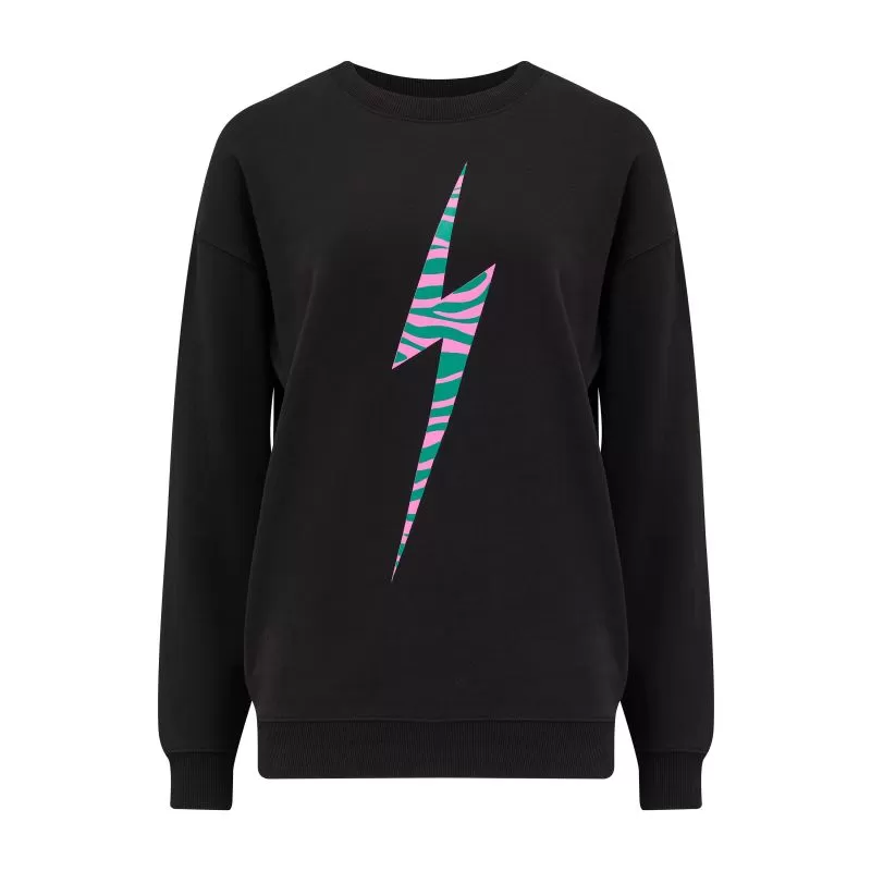 Sugarhill - Noah Sweatshirt -  Black Wild Lightning