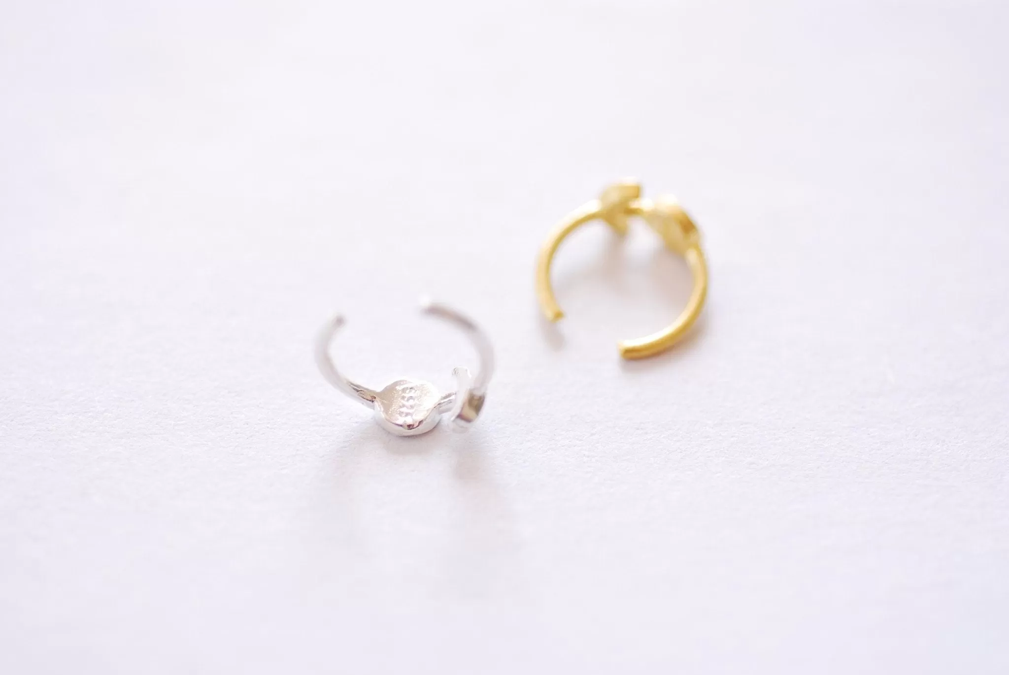 Sun and Moon Ear Cuff - 925 Sterling Silver or Vermeil 18k Gold Rose Gold Ear Wrap Non Pierced Hammered Ear Cuff Cartilage Clip on earrings