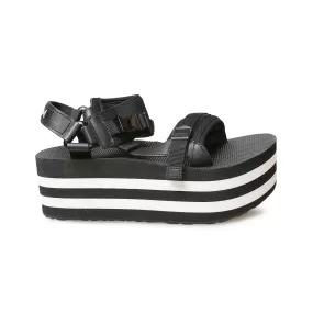 Teva Flatform Luxe Elevated XG Black White Sandals - Women's