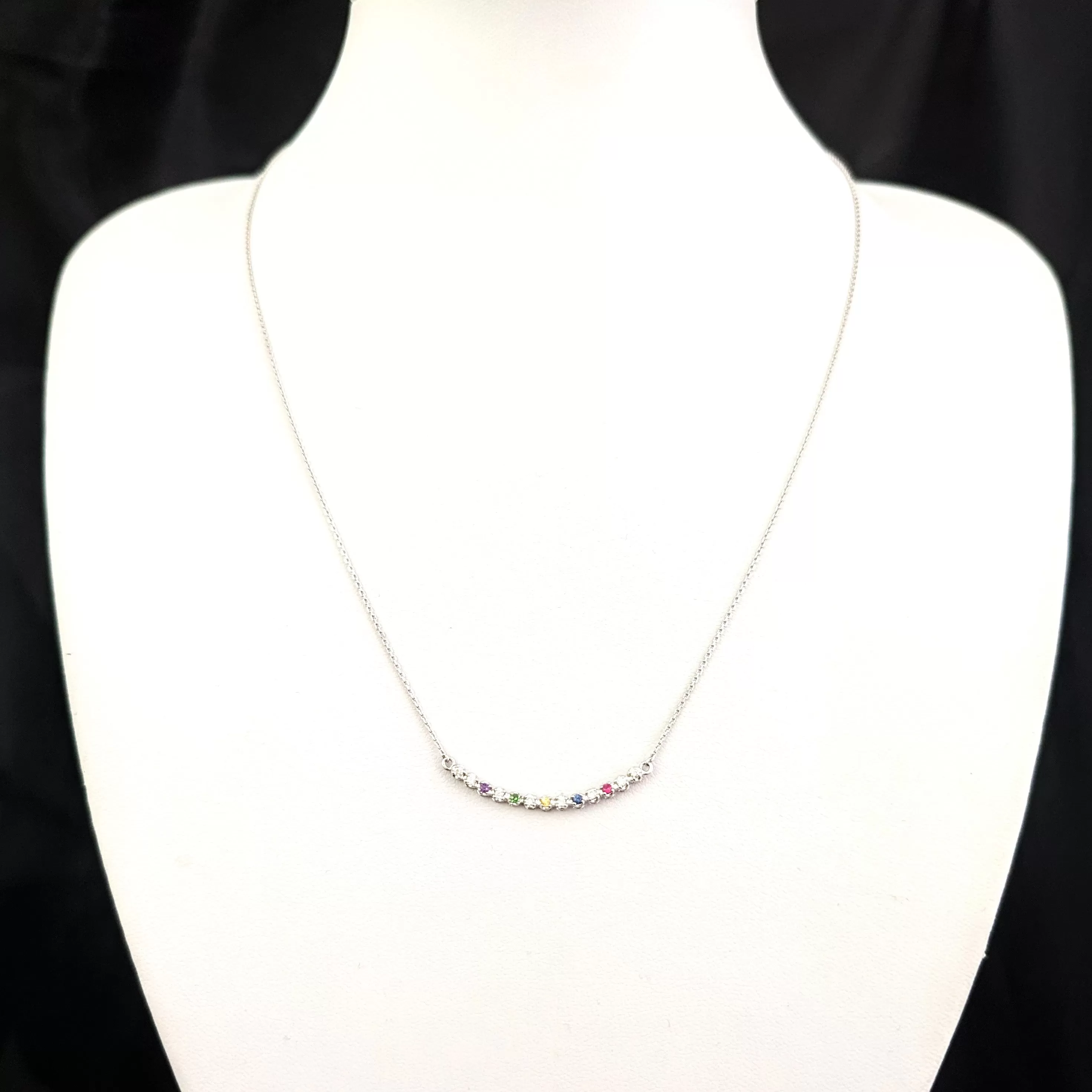 The Dover - Estate Diamonds Gemstones Platinum Smile Necklace