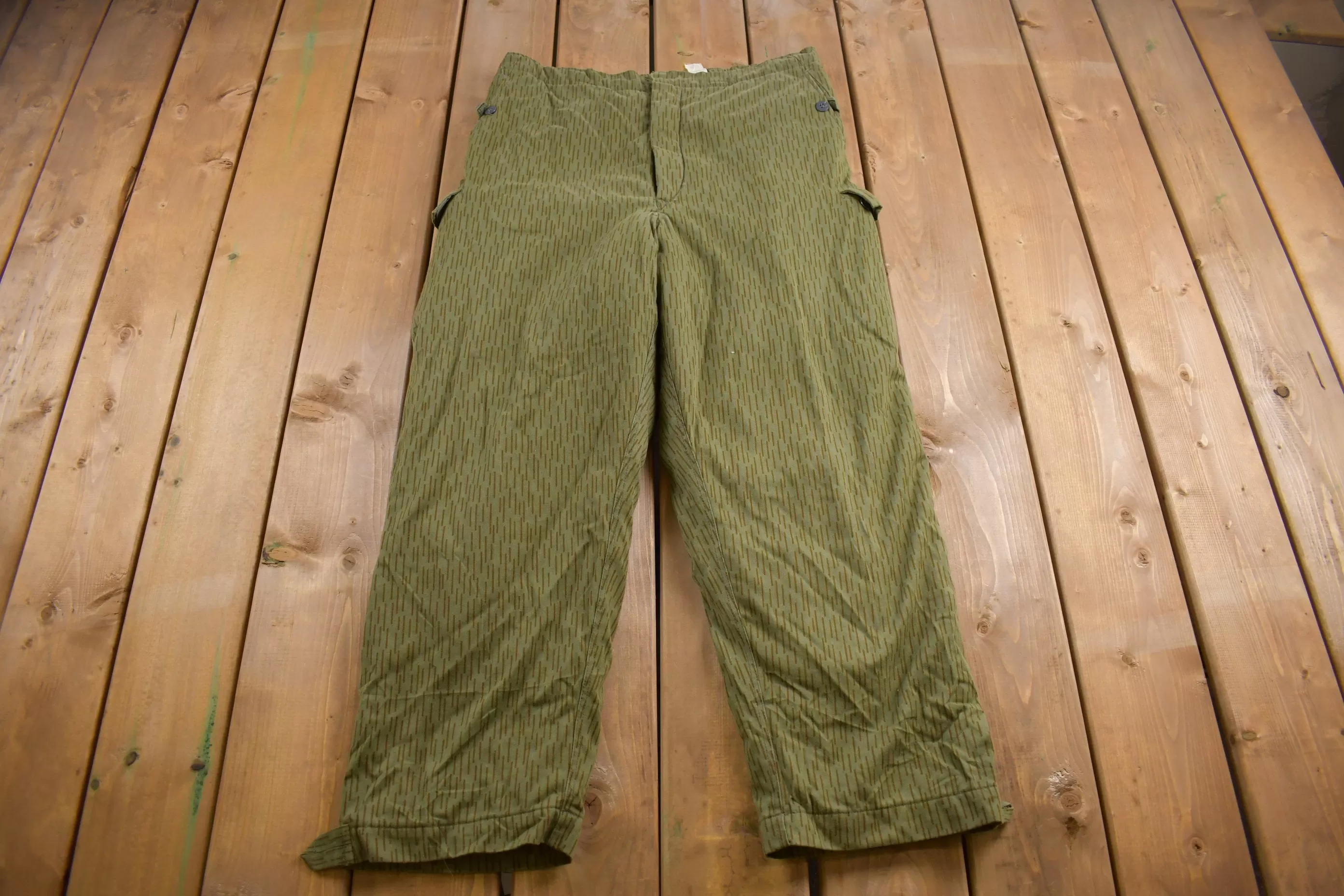 True Vintage 1970s German Military Heavyweight Thermal Cargo Pocket Pants 36 x 28 / Streetwear / Army Pants / Military True Vintage