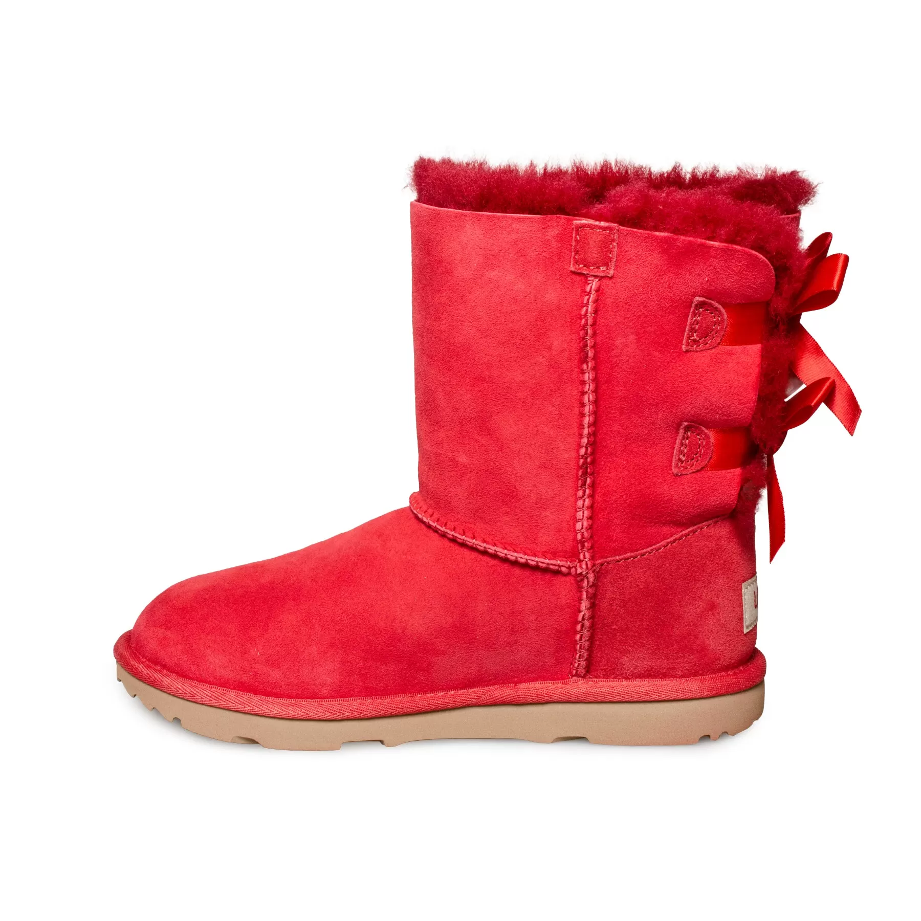 UGG Bailey Bow II Ribbon Red Boots - Youth