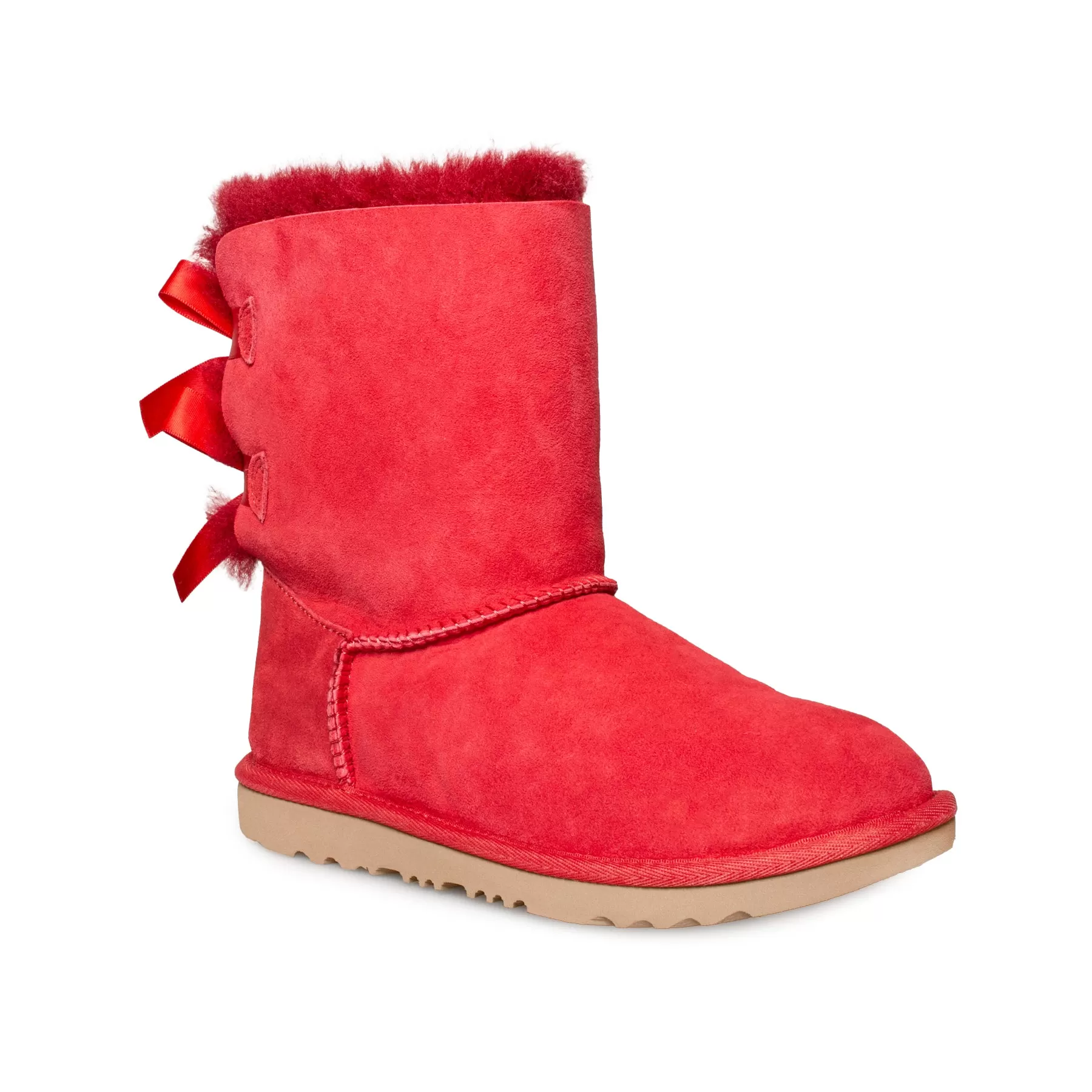 UGG Bailey Bow II Ribbon Red Boots - Youth