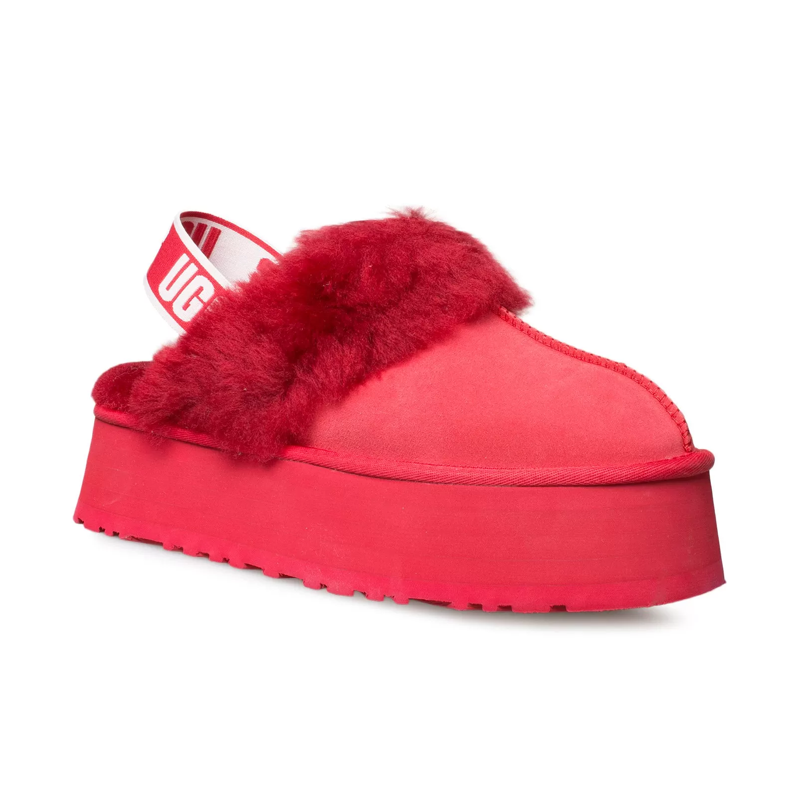 UGG Funkette Ribbon Red Slippers - Women's