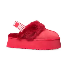 UGG Funkette Ribbon Red Slippers - Women's