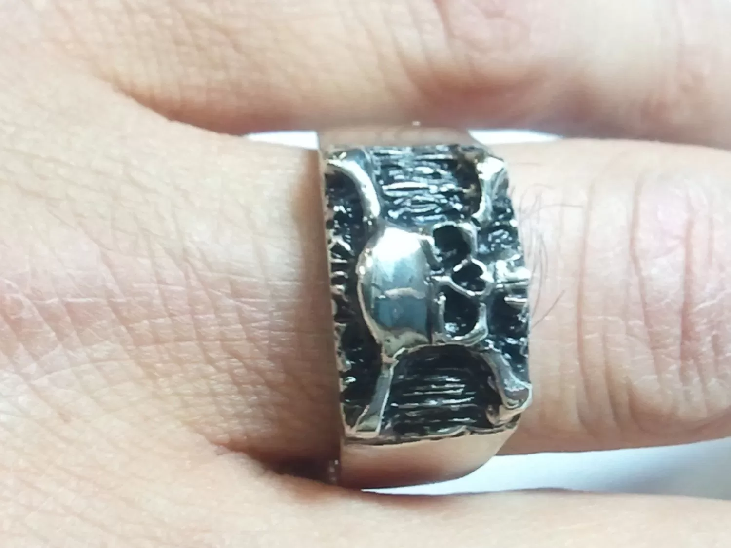 Until Death, Inc. "Jolly Roger Pirate Skull & Crossbones" Heavy 925 Sterling Silver Ring.-UDINC0043