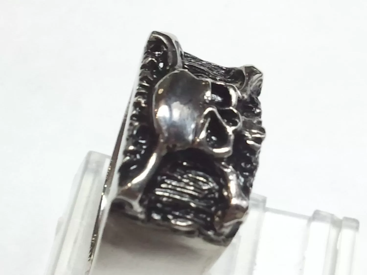 Until Death, Inc. "Jolly Roger Pirate Skull & Crossbones" Heavy 925 Sterling Silver Ring.-UDINC0043