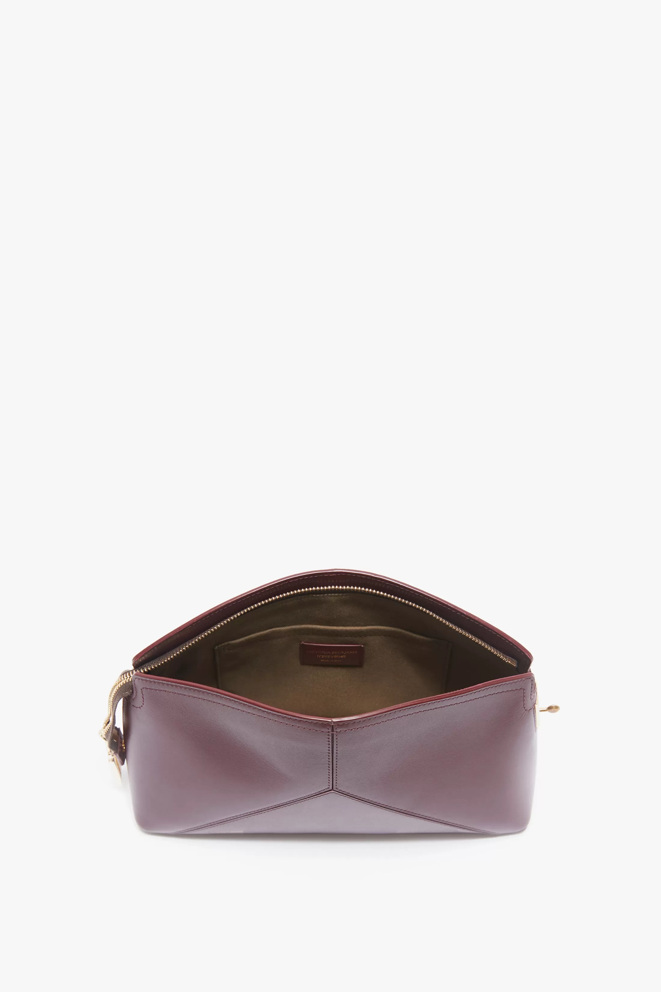 Victoria Clutch Bag In Burgundy Leather