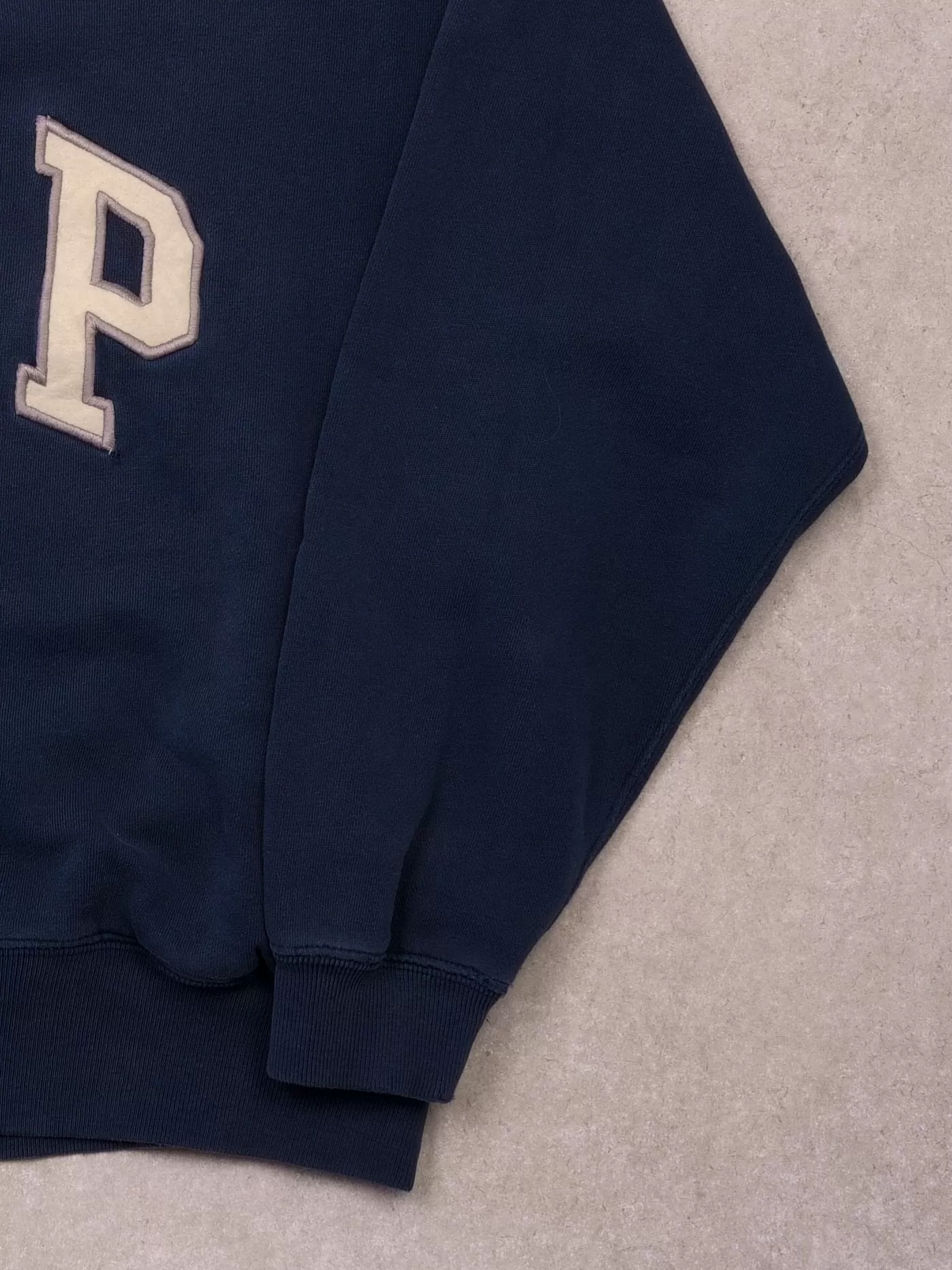 Vinage 90s Navy Blue Gap Athletics 1/4 Collared Crewneck (S/M)