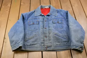 Vintage 1960s Quilt Lined Denim Jean Jacket / Vintage Denim / Streetwear / Vintage Fall Outerwear / Fall Jacket / Levi's denim