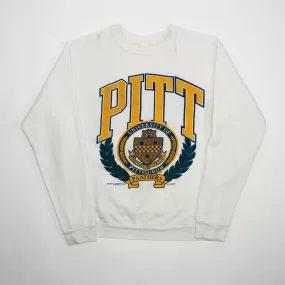 Vintage '88 White PITT Panthers Double Sided Crewneck (M)