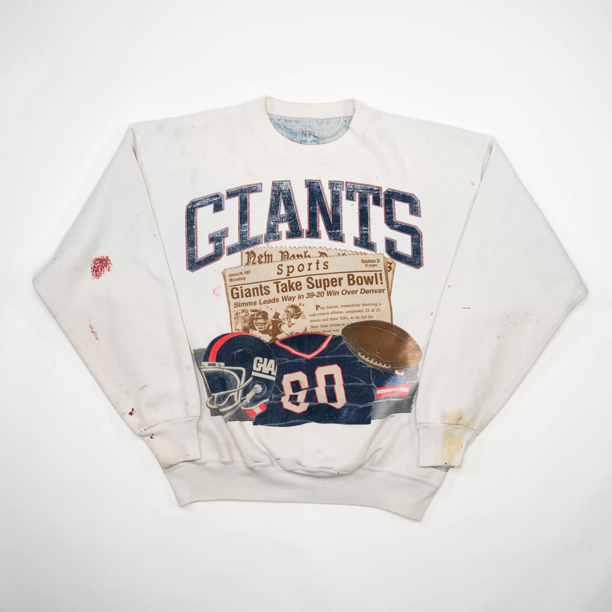 Vintage '91 Rugged NY Giants Football Crewneck (L)