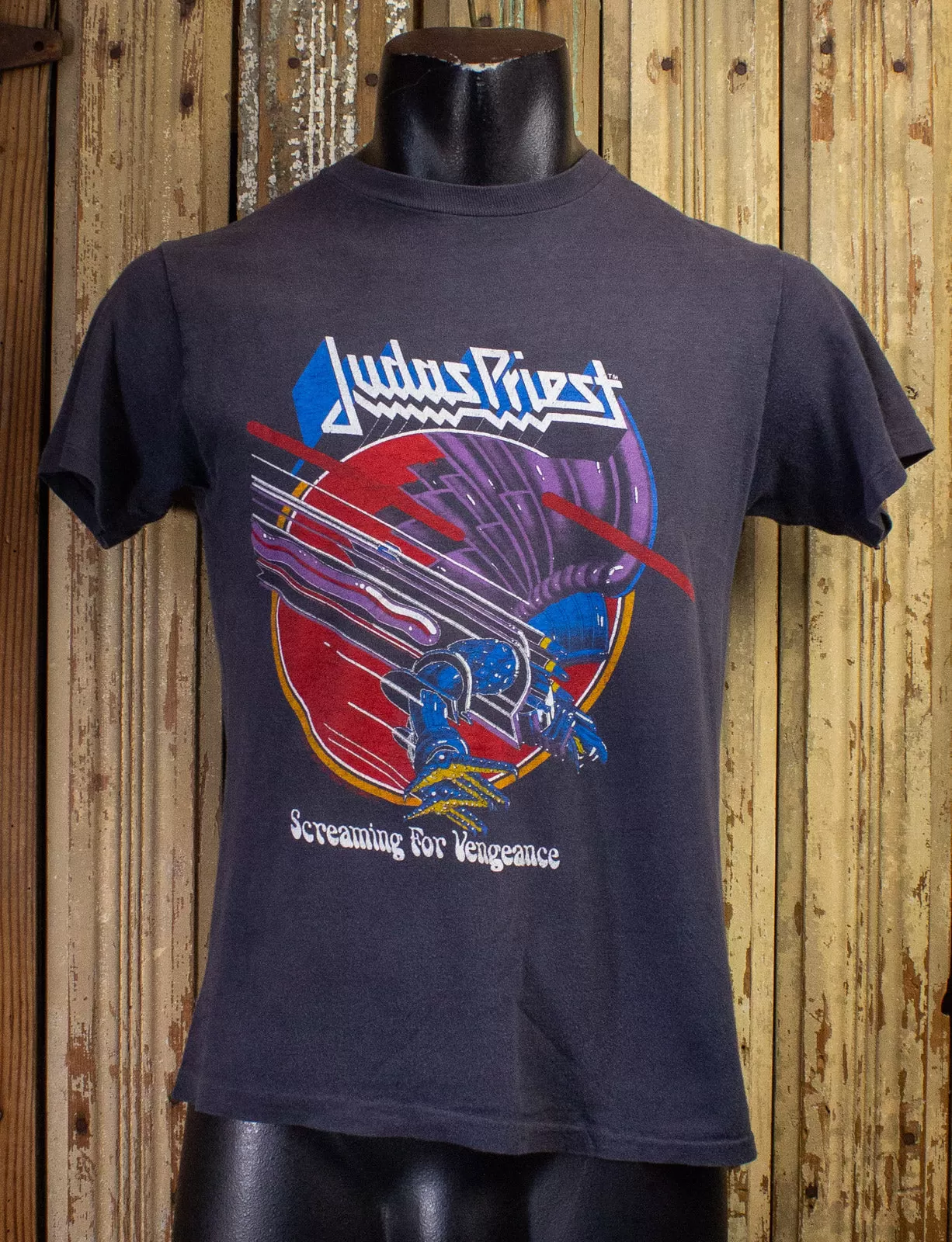 Vintage Judas Priest Screaming For Justice Concert T Shirt 1982 Black Small