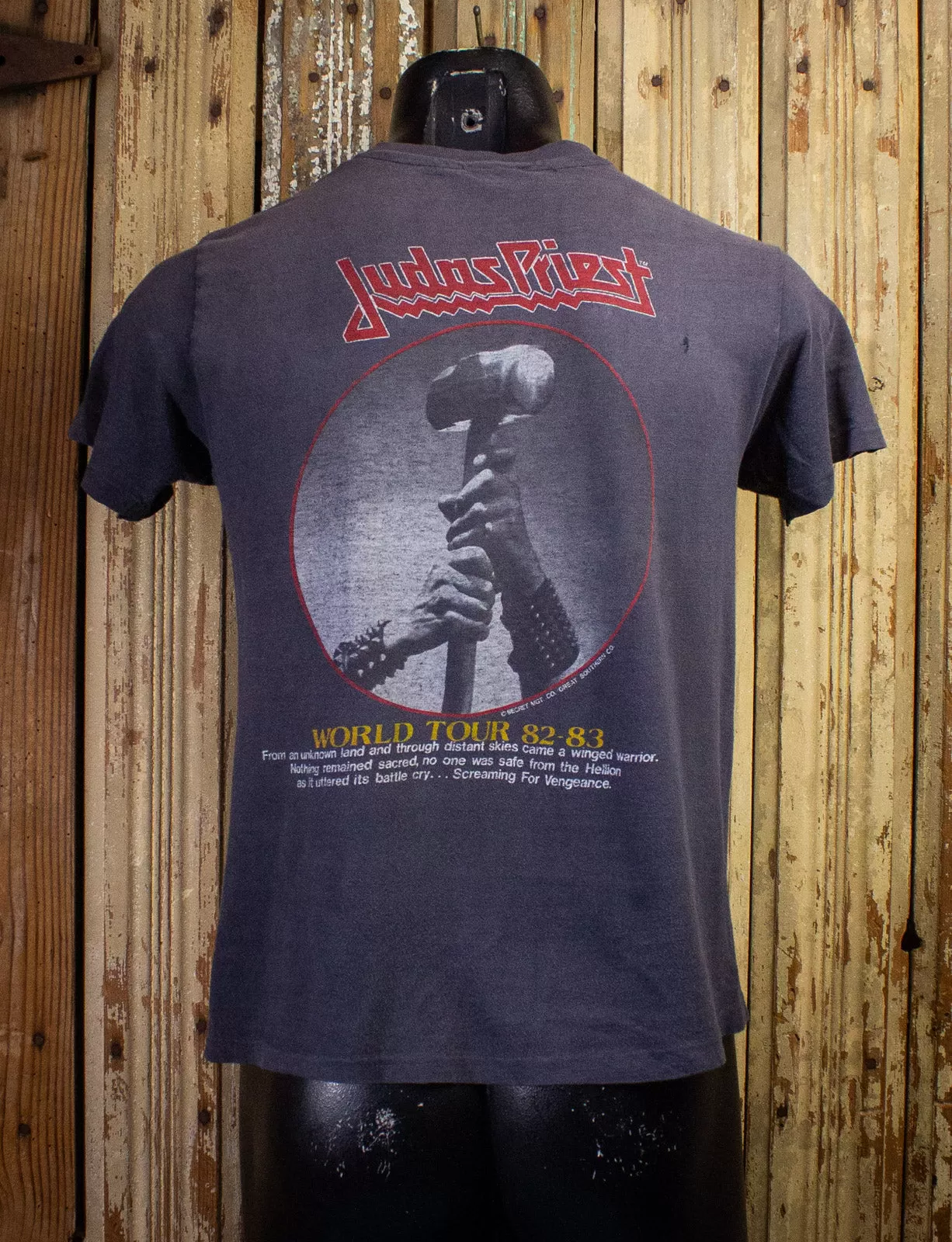 Vintage Judas Priest Screaming For Justice Concert T Shirt 1982 Black Small