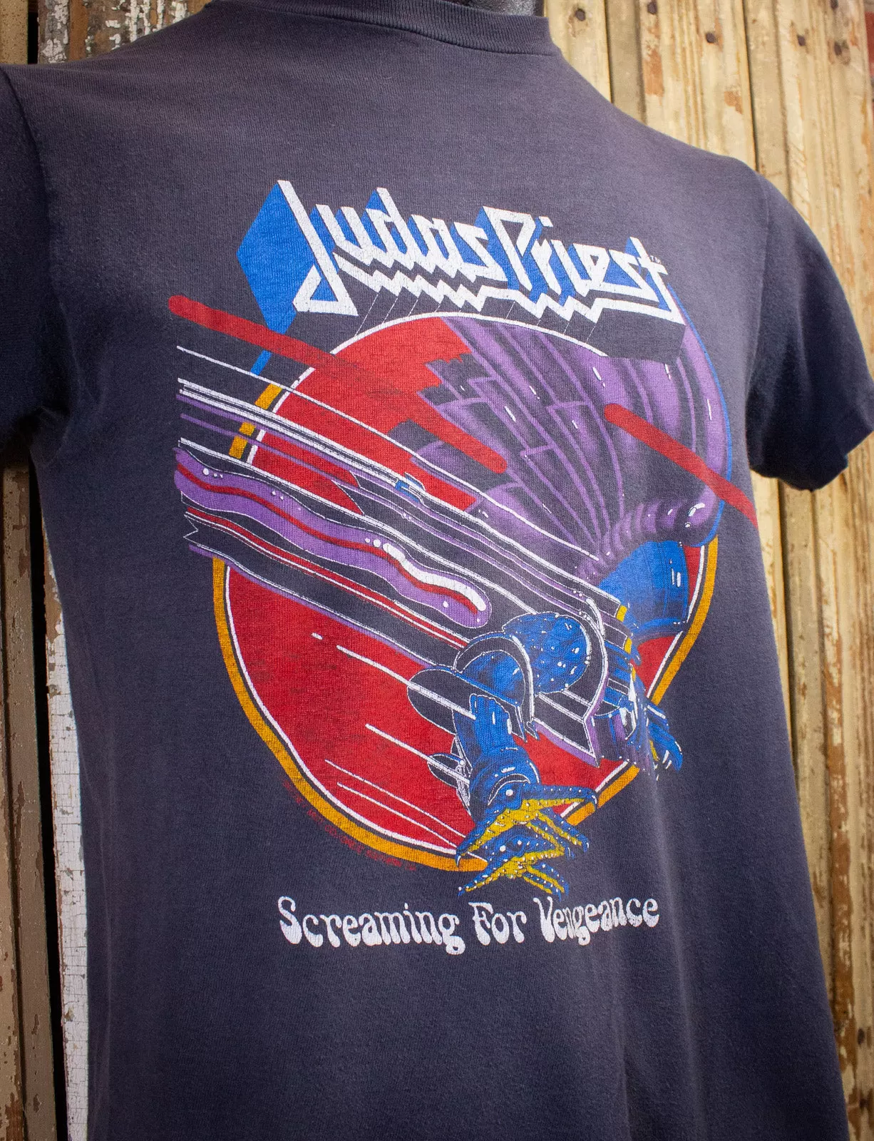 Vintage Judas Priest Screaming For Justice Concert T Shirt 1982 Black Small