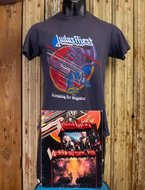 Vintage Judas Priest Screaming For Justice Concert T Shirt 1982 Black Small