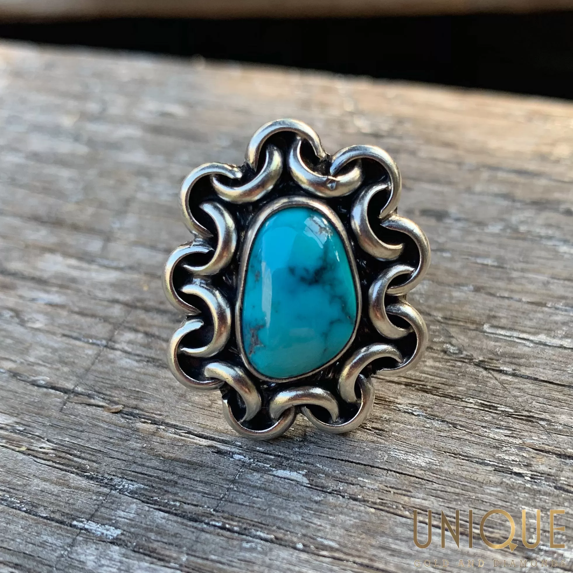 Vintage Sterling Silver Turquoise Ring