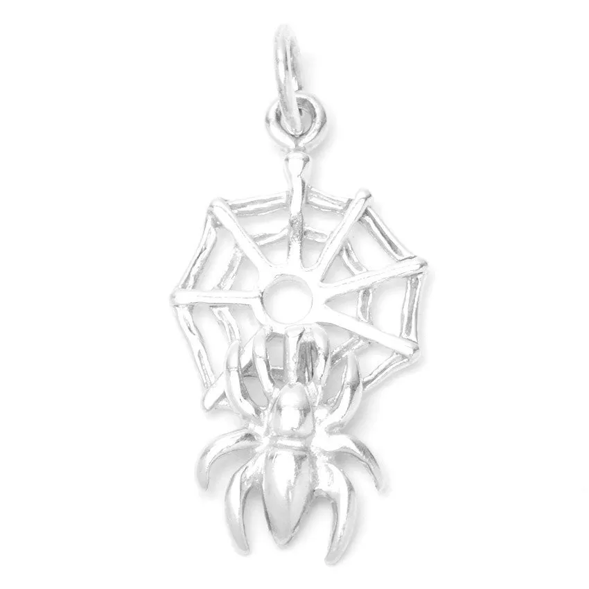 Web with Hanging Spider Pendant