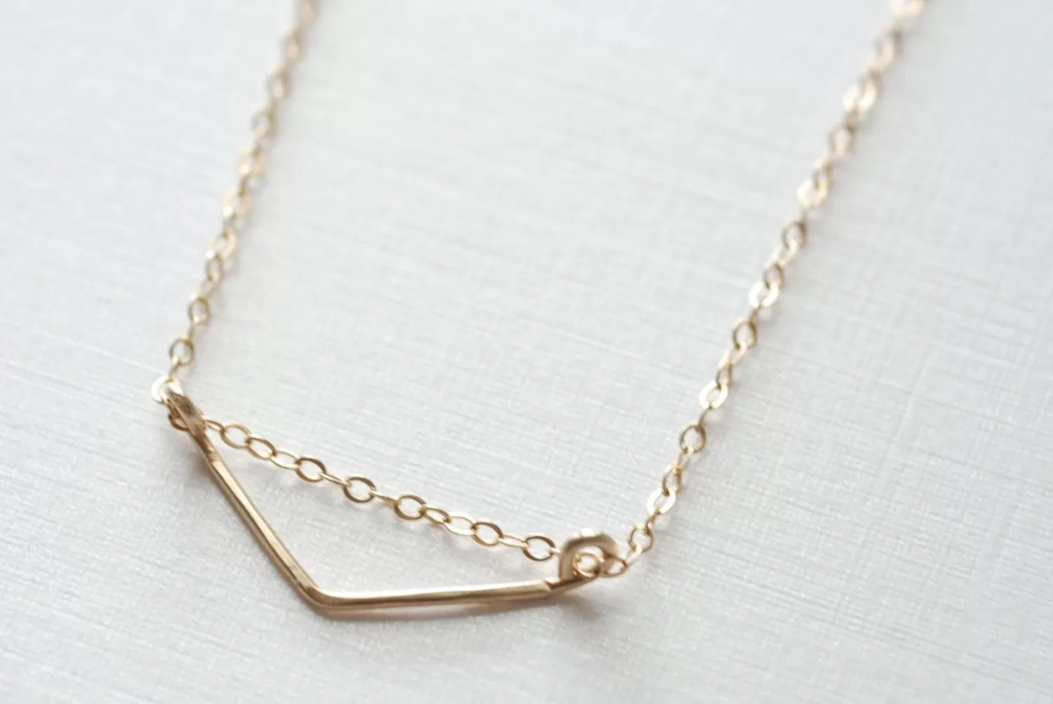 Wholesale Chevron Necklace- Gold Filled Chevron, Dainty Jewelry by Heirloomenvy