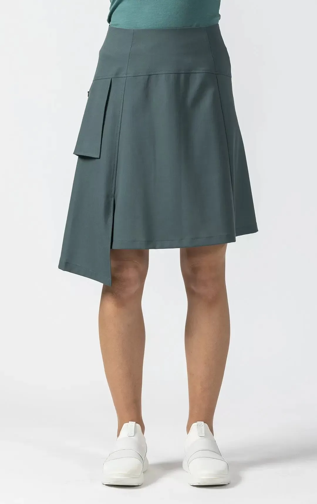 WOOL BLEND ASYMMETRIC SKIRT - CLEARANCE